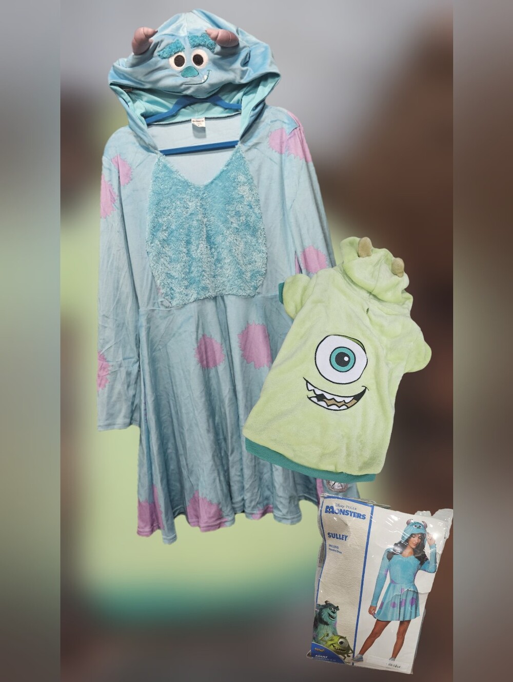 Womens Medium Monsters Inc Sully With Mike Wazowski Dog Costume